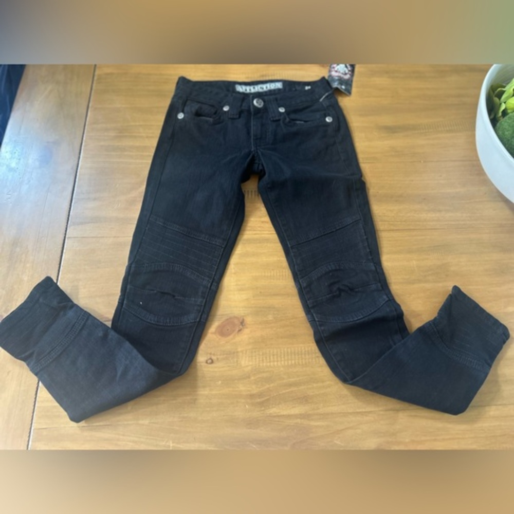 NWT Affliction Black Women's Moto Skinny Jeans‎